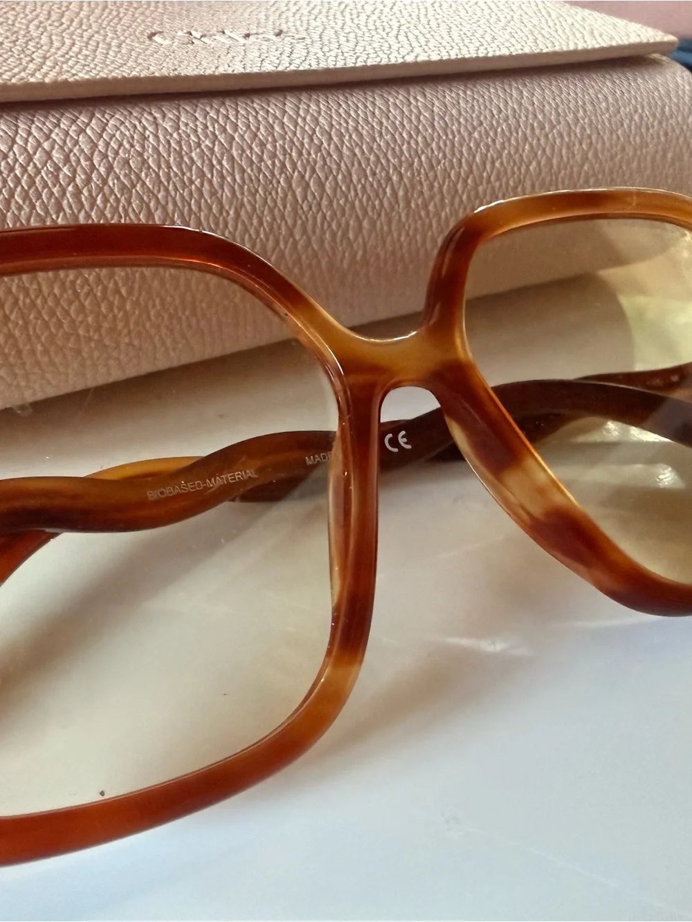 Chloé Amber Tortoiseshell Square Sunglasses